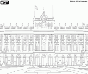 Colorear El Palacio Real de Madrid también conocido como Palacio de Oriente es la residencia oficial del Rey de España