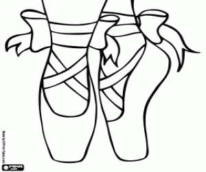 DIBUJO ZAPATILLA BALLET dibujo zapatilla ballet: