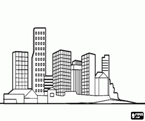Dibujos para colorear de Ciudades y Pueblos , dibujos de Ciudades y ...