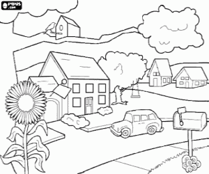 Dibujos para colorear de Ciudades y Pueblos , dibujos de Ciudades y ...