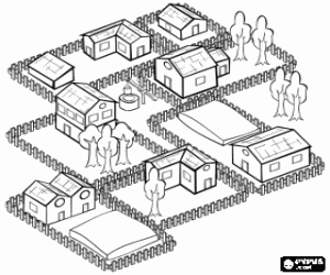 Dibujos para colorear de Ciudades y Pueblos , dibujos de Ciudades y ...