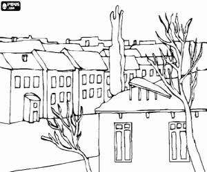 Dibujos para colorear de Ciudades y Pueblos , dibujos de Ciudades y ...
